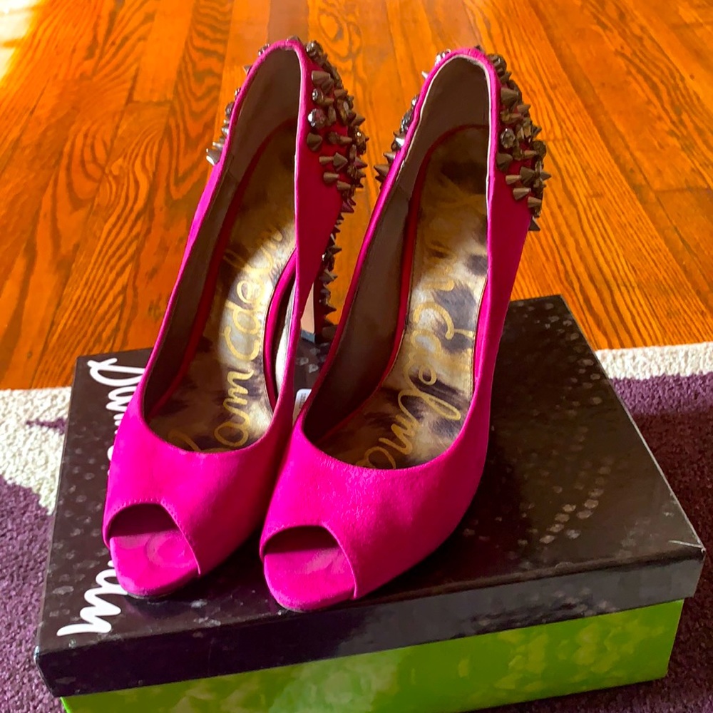Sam Edelman Larissa Peeptoe Pine Suede